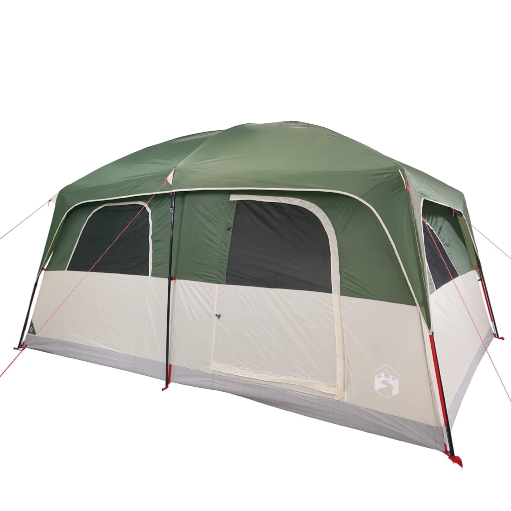 vidaXL Family Tent Cabin 10-Person Green Waterproof