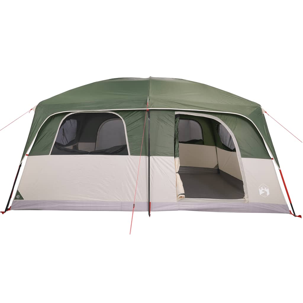 vidaXL Family Tent Cabin 10-Person Green Waterproof