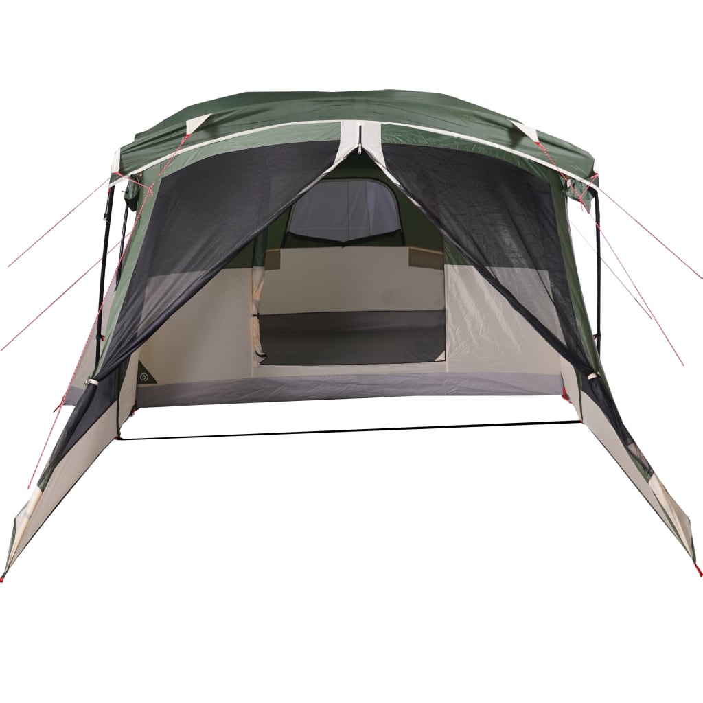 vidaXL Camping Tent with Porch 4-Person Green Waterproof