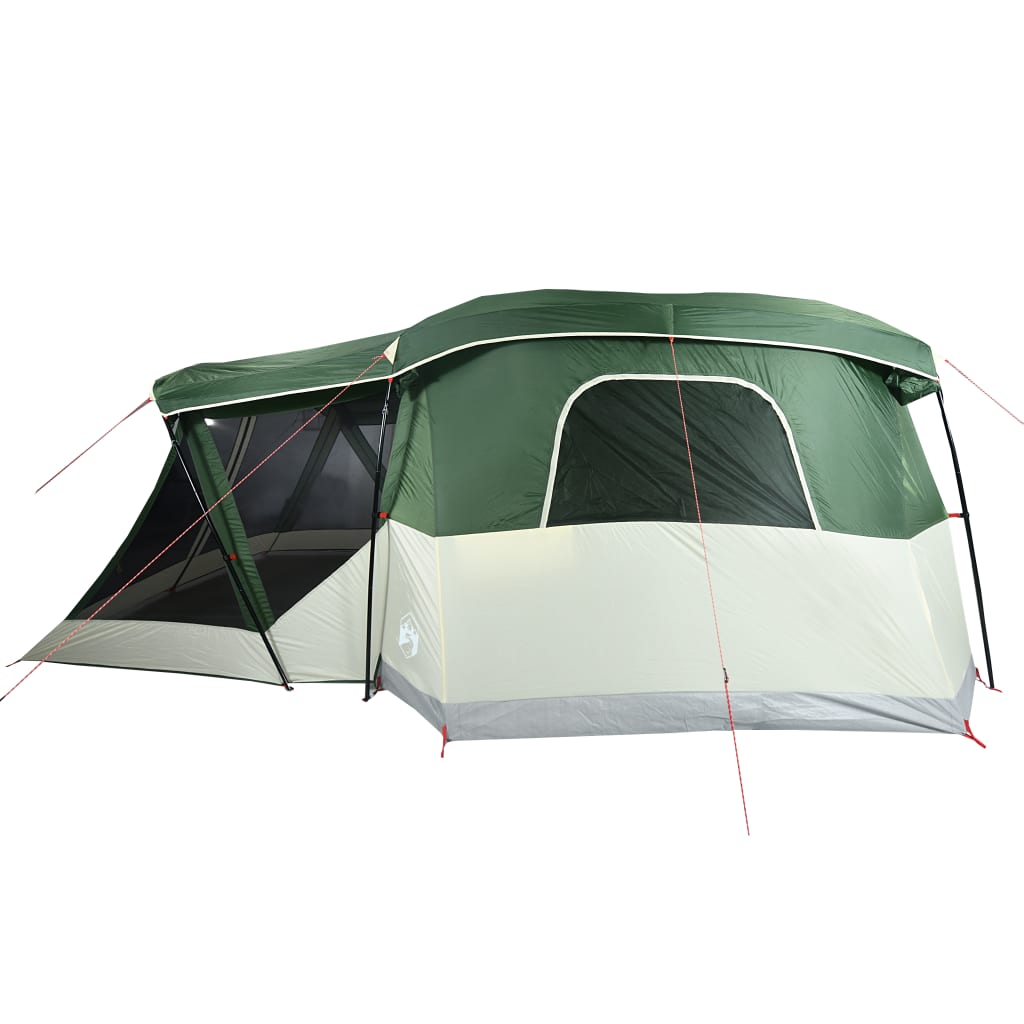 vidaXL Camping Tent with Porch 4-Person Green Waterproof