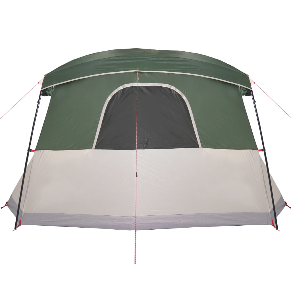 vidaXL Camping Tent with Porch 4-Person Green Waterproof