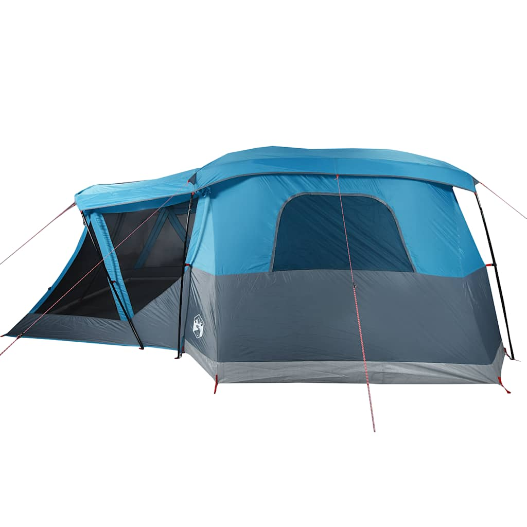 vidaXL Camping Tent with Porch 4-Person Blue Waterproof