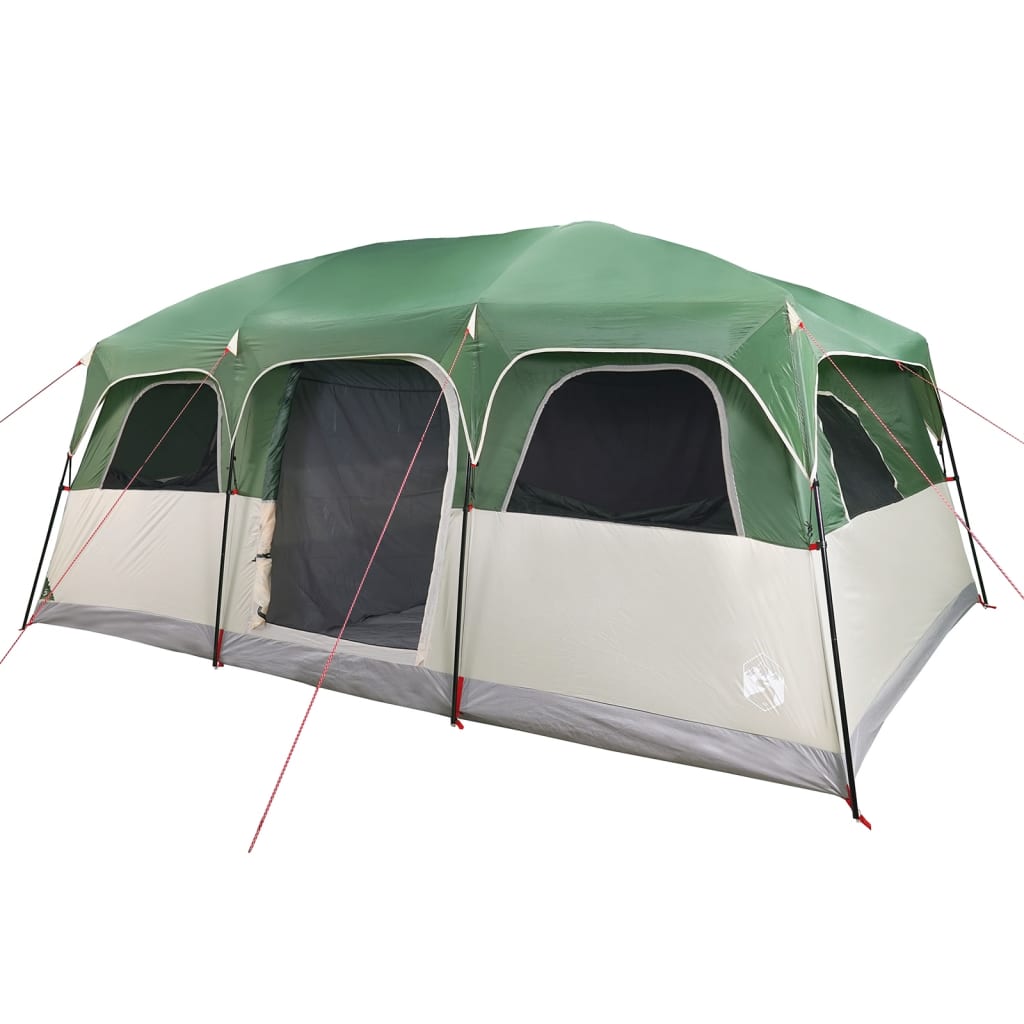 vidaXL Family Tent Cabin 9-Person Green Waterproof