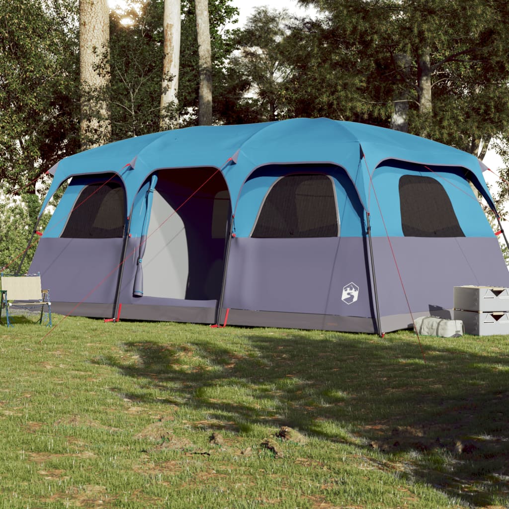 vidaXL Family Tent Cabin 9-Person Blue Waterproof