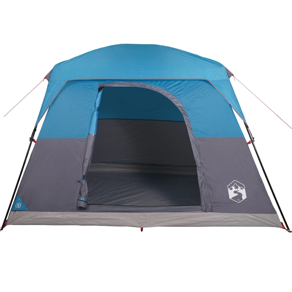 vidaXL Camping Tent Cabin 4-Person Blue Waterproof