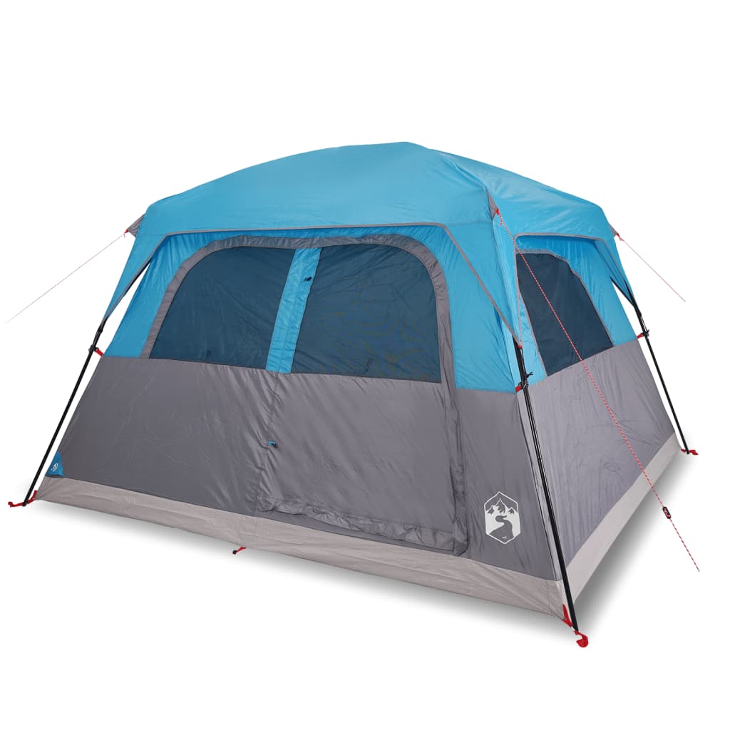 vidaXL Family Tent Cabin 6-Person Blue Waterproof