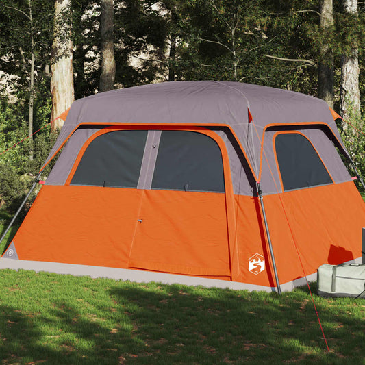 vidaXL Family Tent Cabin 6-Person Orange Waterproof