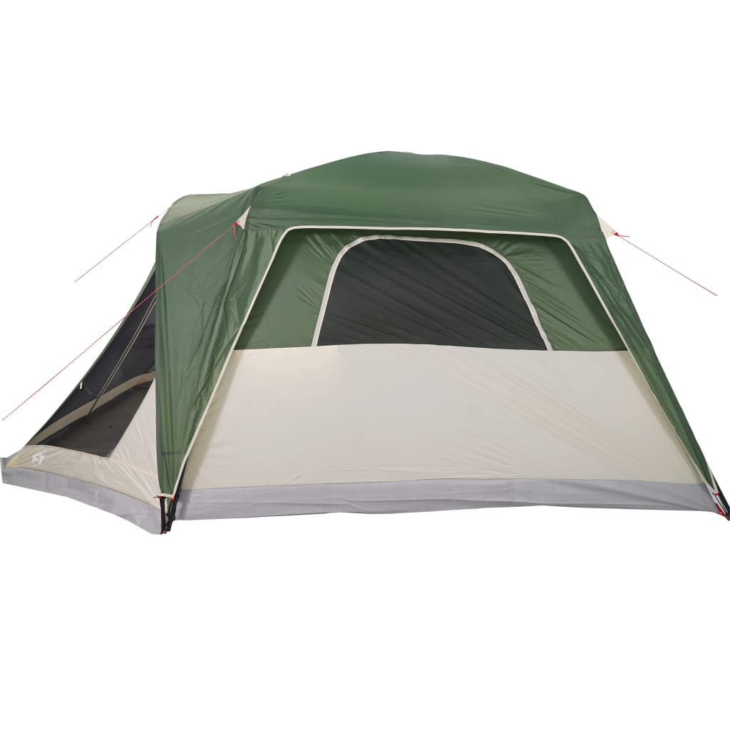 vidaXL Family Tent with Porch 6-Person Green Waterproof