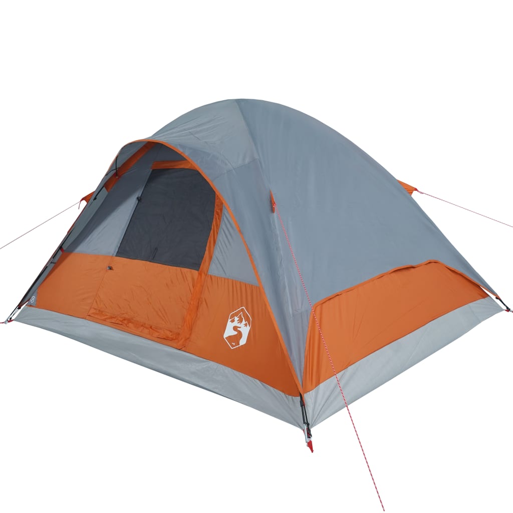 vidaXL Family Tent Dome 6-Person Orange Waterproof