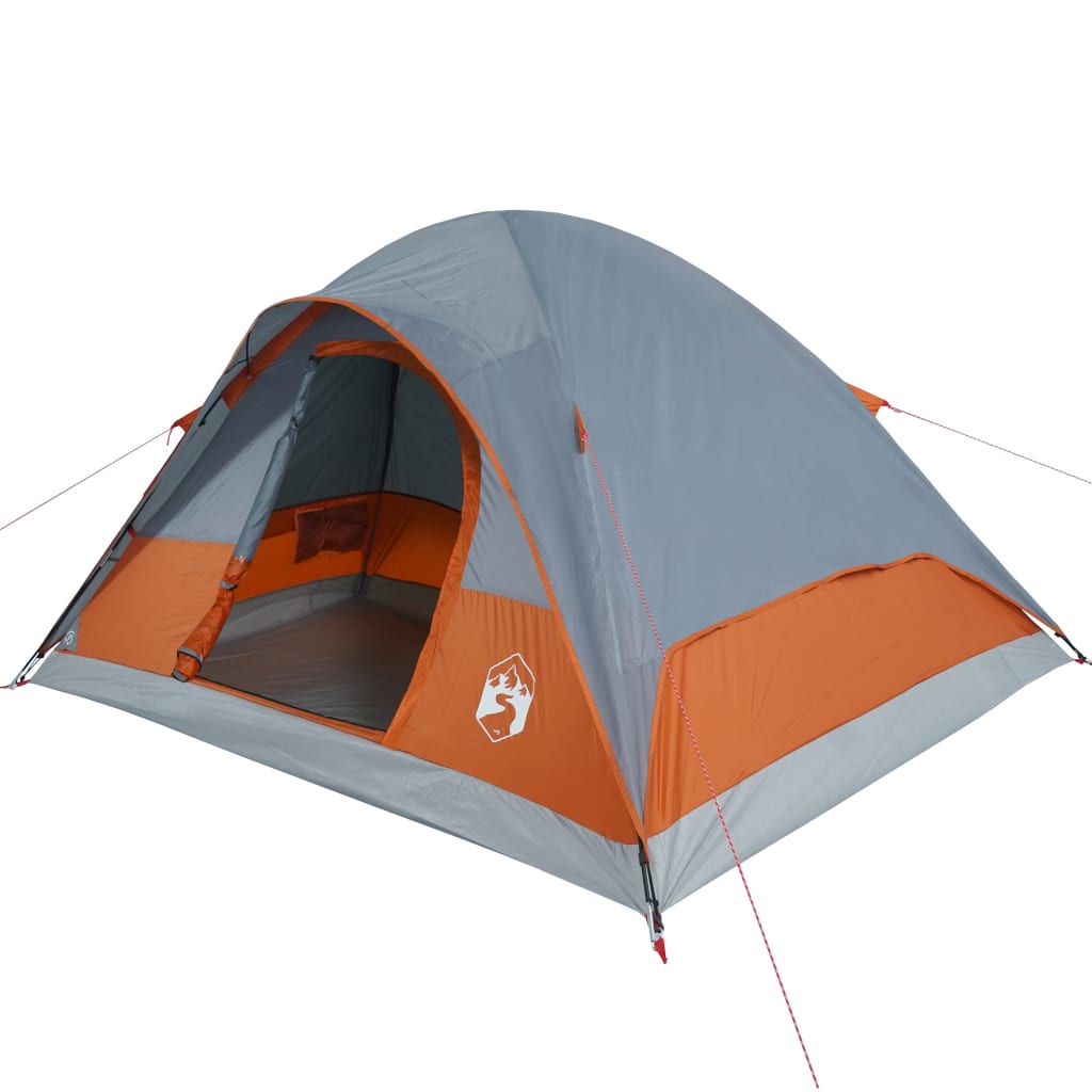 vidaXL Family Tent Dome 6-Person Orange Waterproof