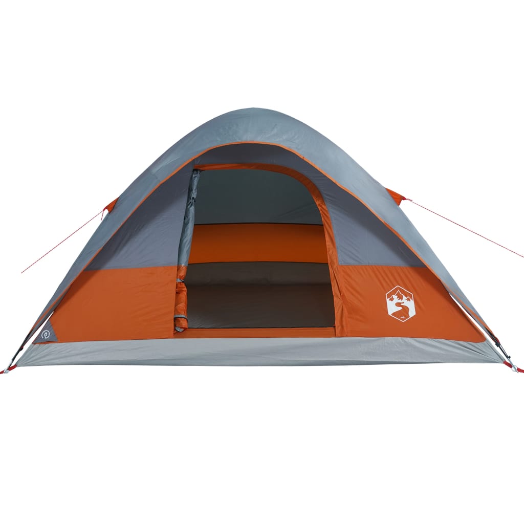 vidaXL Family Tent Dome 6-Person Orange Waterproof