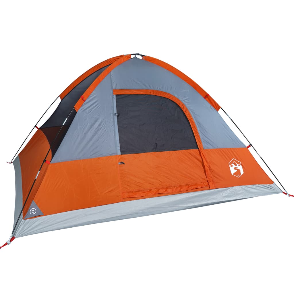 vidaXL Family Tent Dome 6-Person Orange Waterproof