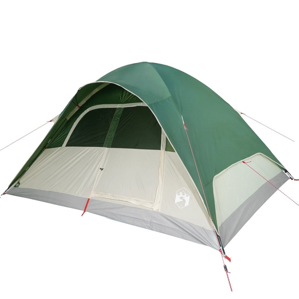 vidaXL Family Tent Dome 6-Person Green Waterproof