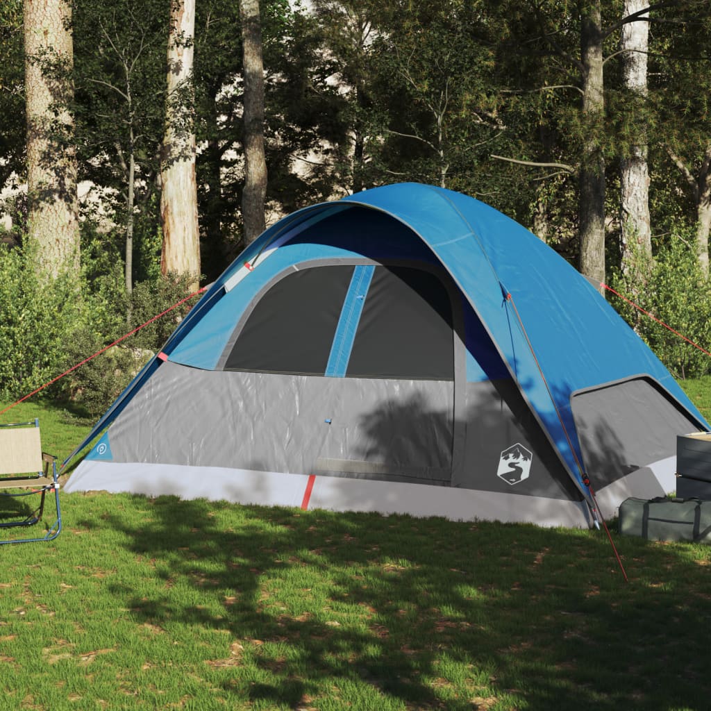 vidaXL Family Tent Dome 6-Person Blue Waterproof