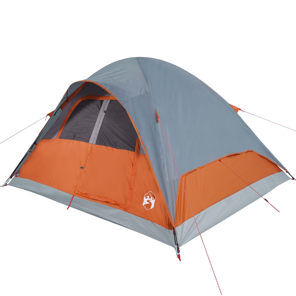 vidaXL Family Tent Dome 6-Person Orange Waterproof