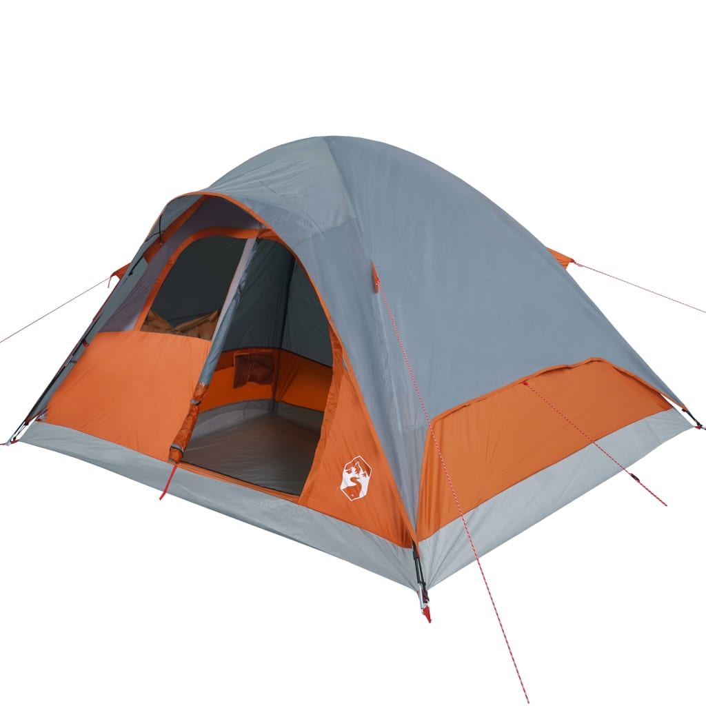 vidaXL Family Tent Dome 6-Person Orange Waterproof