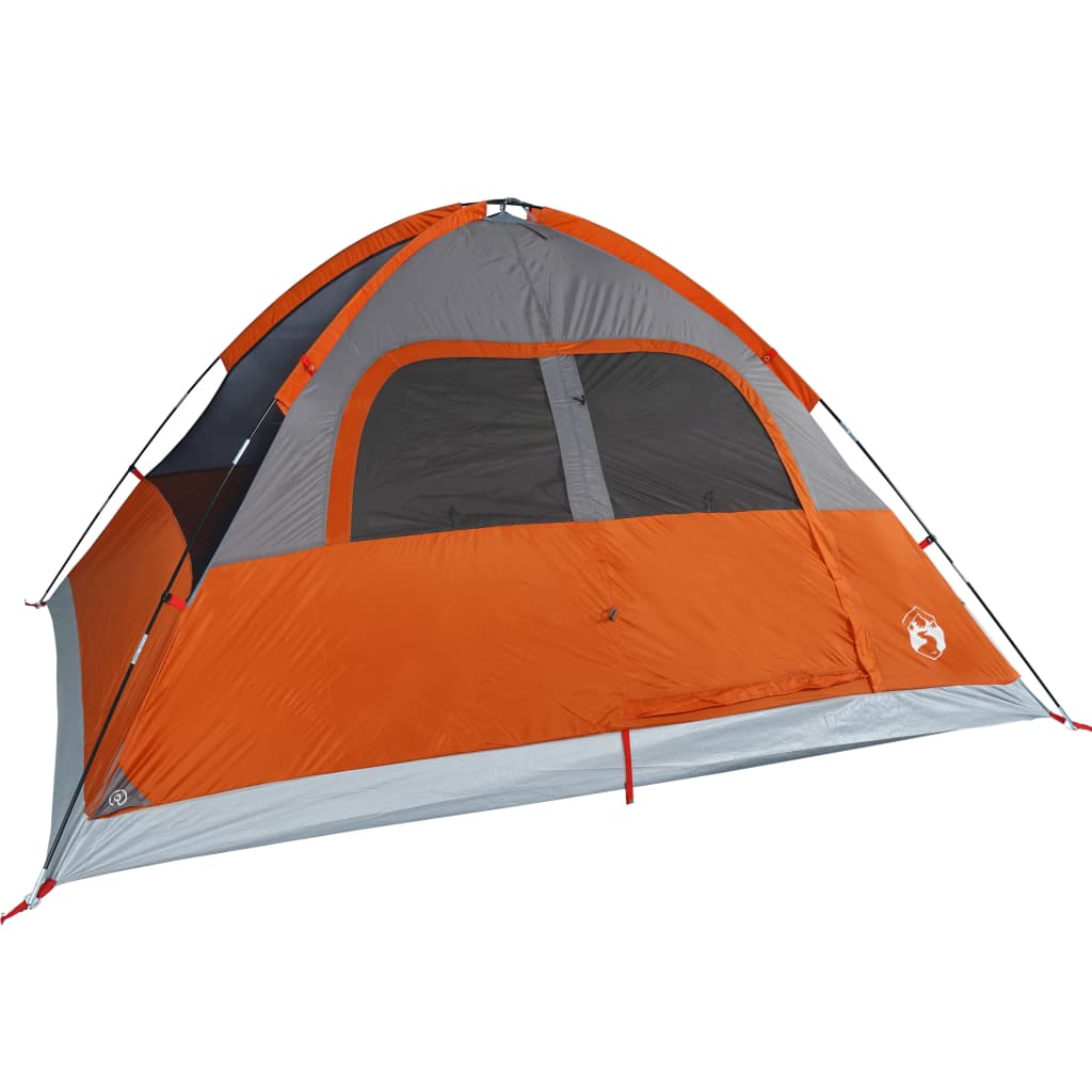 vidaXL Family Tent Dome 6-Person Orange Waterproof