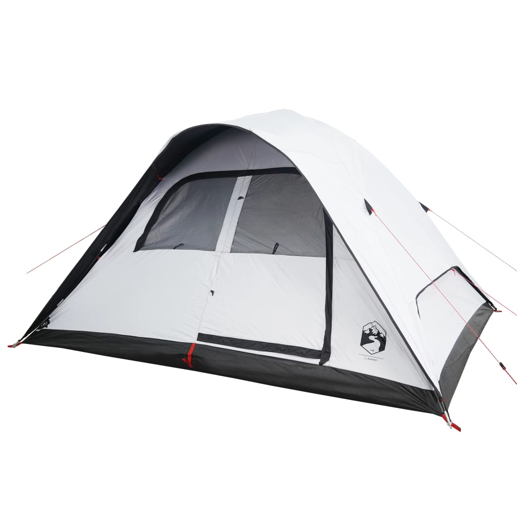 vidaXL Family Tent Dome 6-Person White Blackout Fabric Waterproof