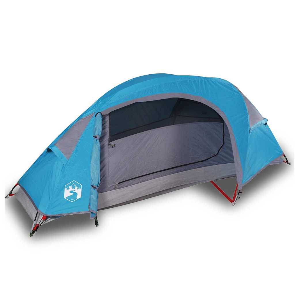 vidaXL Camping Tent Dome 1-Person Blue Waterproof