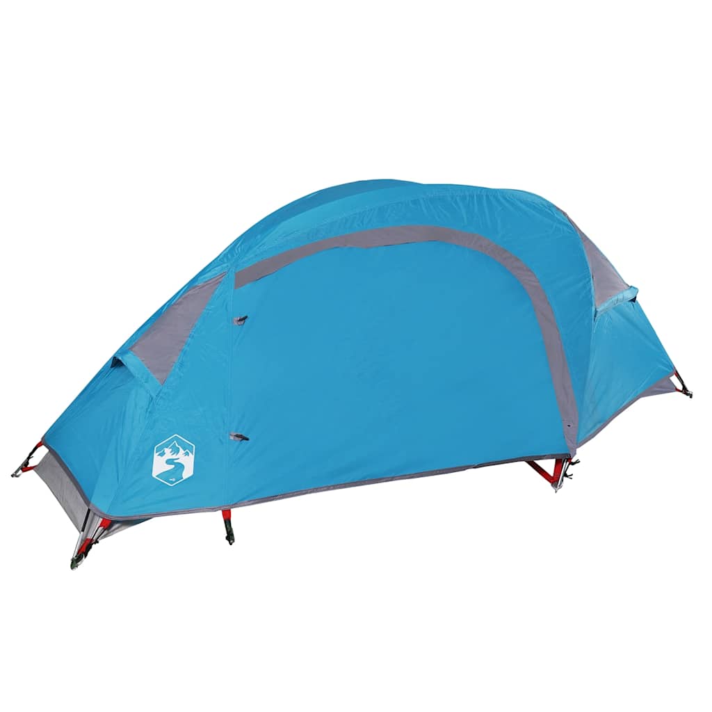 vidaXL Camping Tent Dome 1-Person Blue Waterproof