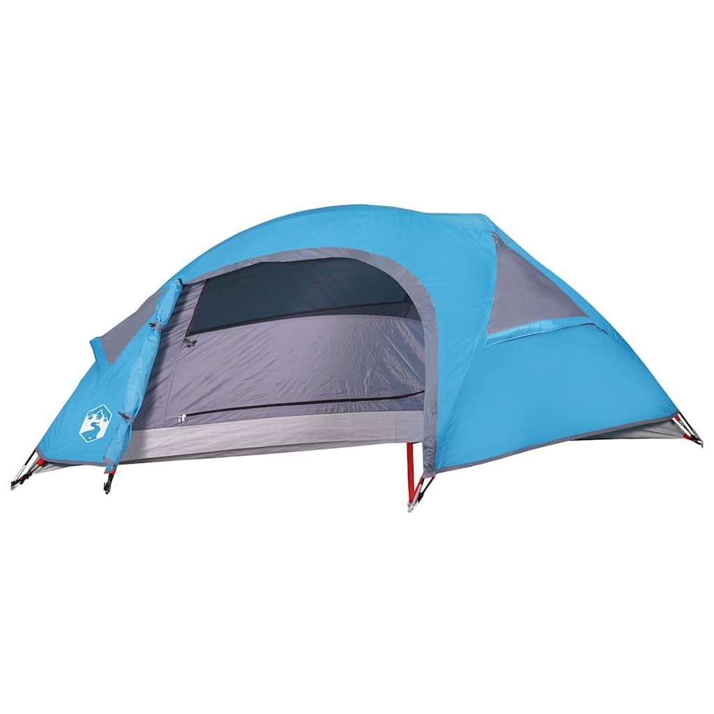 vidaXL Camping Tent Dome 1-Person Blue Waterproof