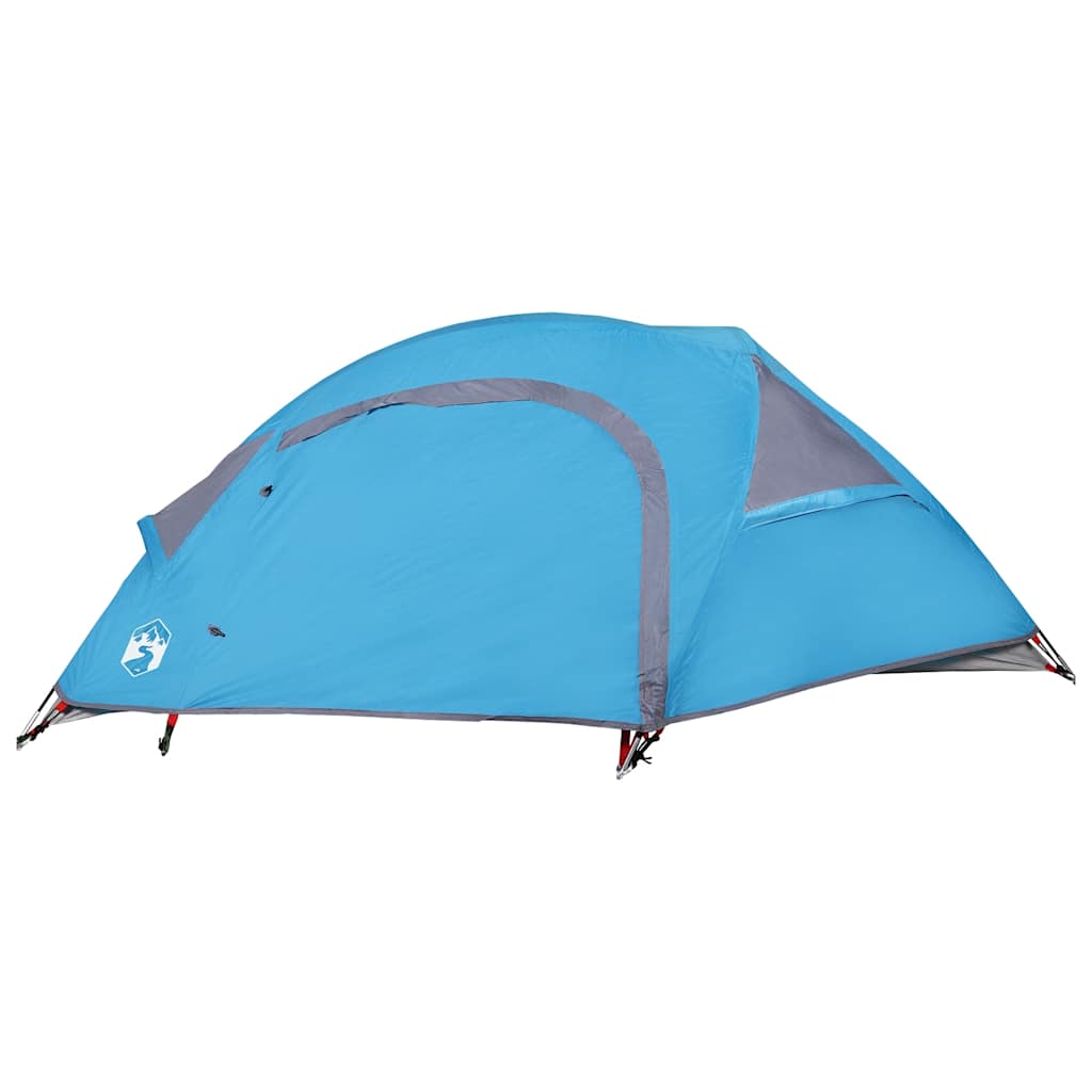 vidaXL Camping Tent Dome 1-Person Blue Waterproof