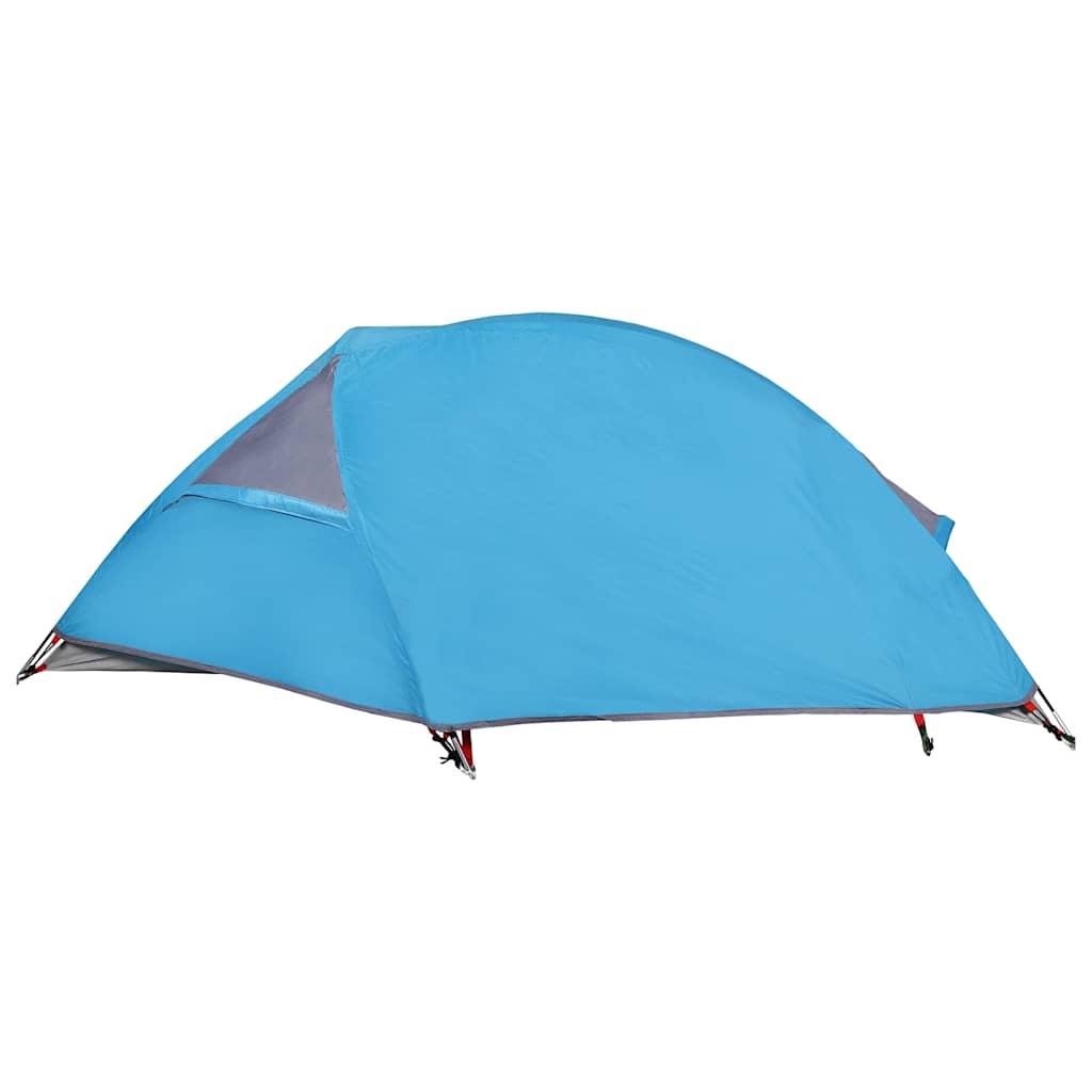 vidaXL Camping Tent Dome 1-Person Blue Waterproof