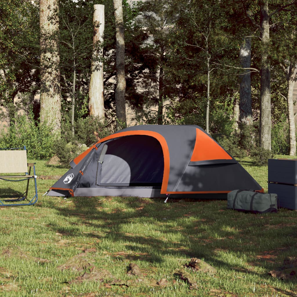 vidaXL Camping Tent Dome 1-Person Orange Waterproof