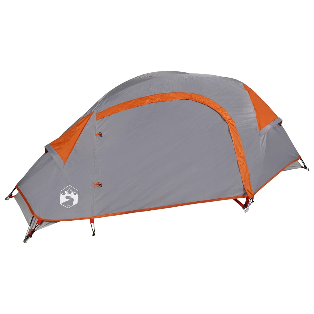 vidaXL Camping Tent Dome 1-Person Orange Waterproof