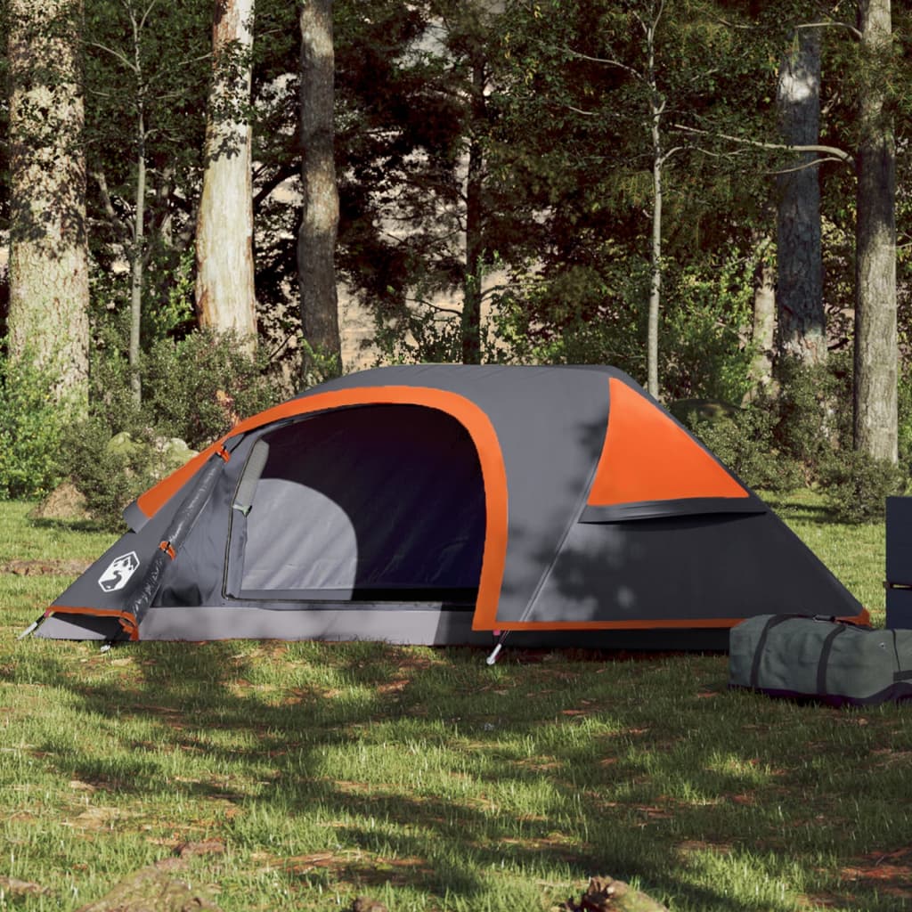 vidaXL Camping Tent Dome 1-Person Orange Waterproof