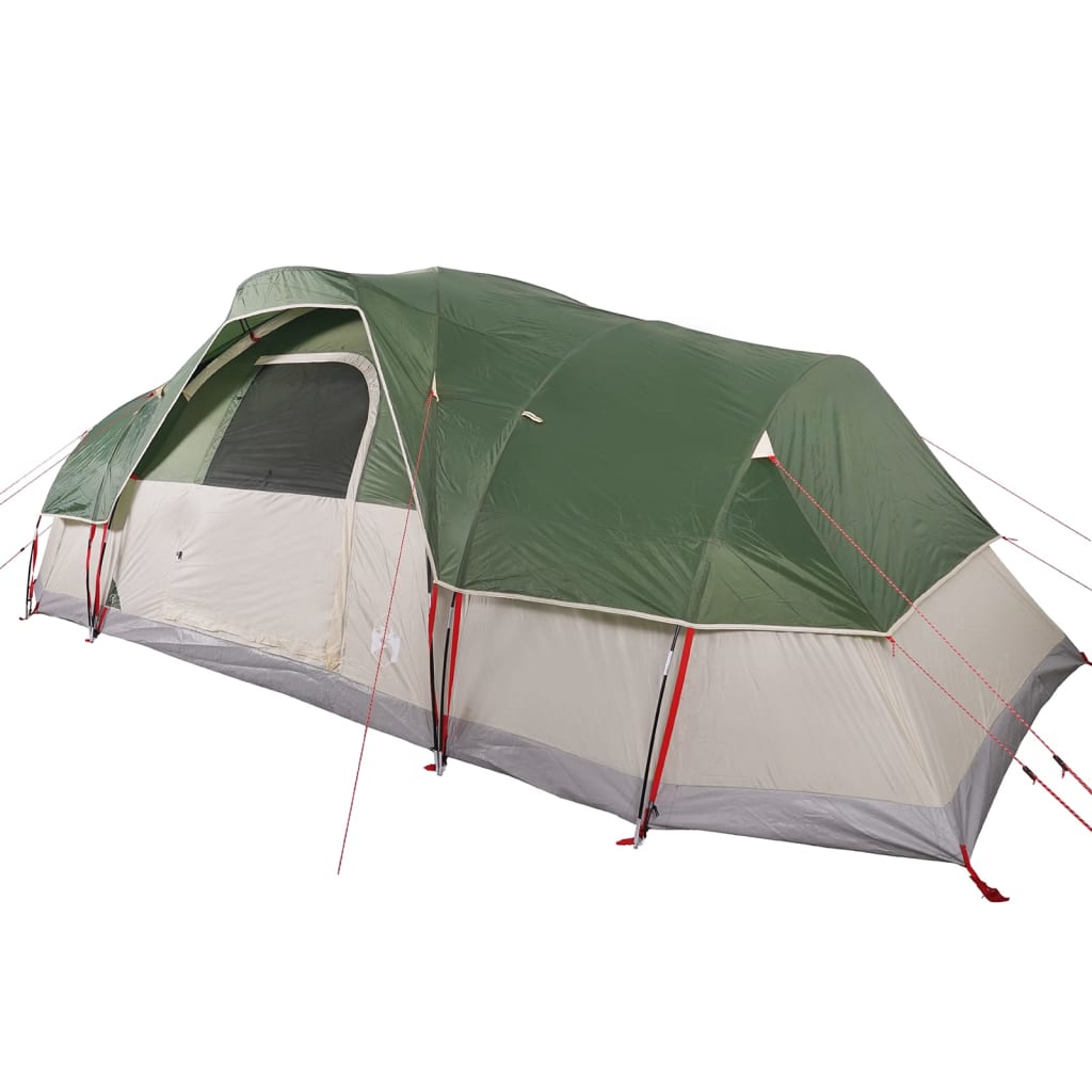 vidaXL Family Tent Dome 11-Person Green Waterproof