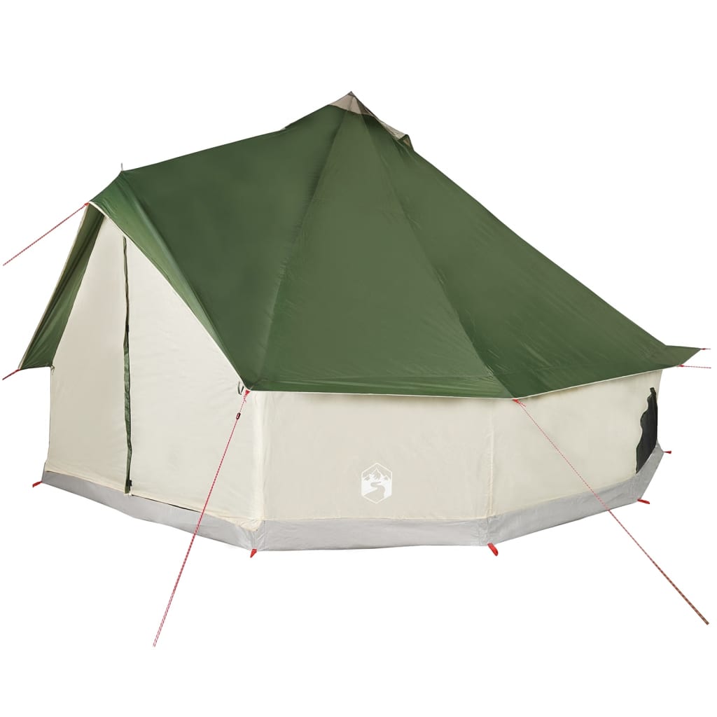 vidaXL Family Tent Tipi 12-Person Green Waterproof