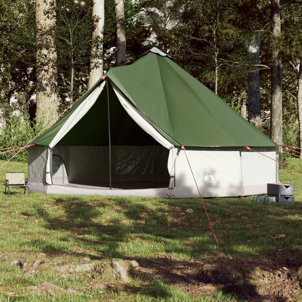 vidaXL Family Tent Tipi 12-Person Green Waterproof