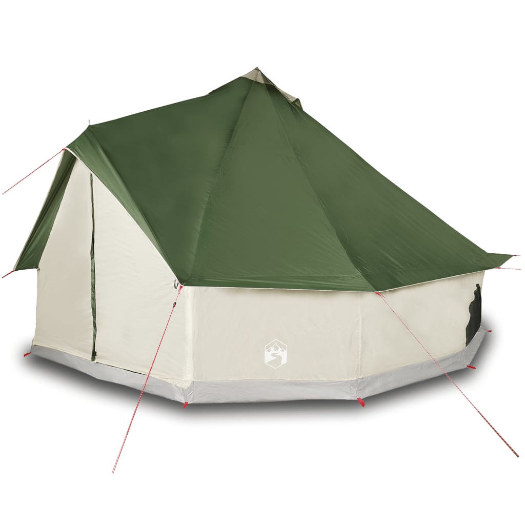 vidaXL Family Tent Tipi 12-Person Green Waterproof