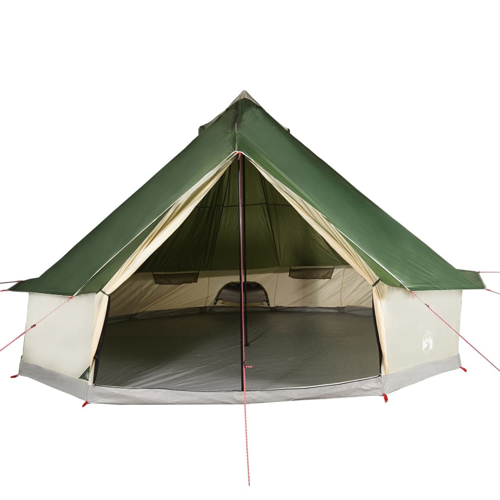 vidaXL Family Tent Tipi 12-Person Green Waterproof