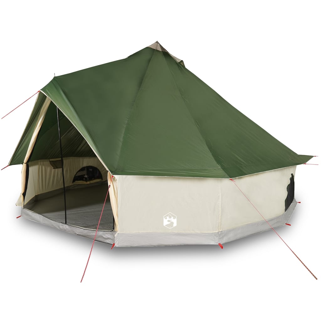 vidaXL Family Tent Tipi 10-Person Green Waterproof