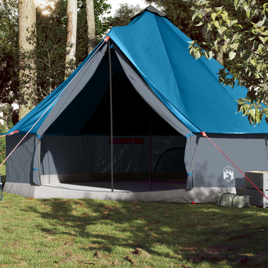 vidaXL Family Tent Tipi 10-Person Blue Waterproof