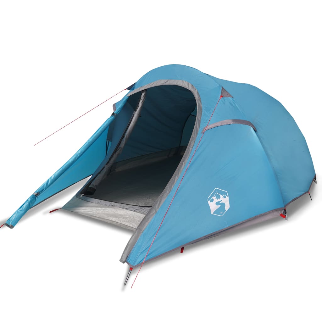 vidaXL Camping Tent Tunnel 3-Person Blue Waterproof