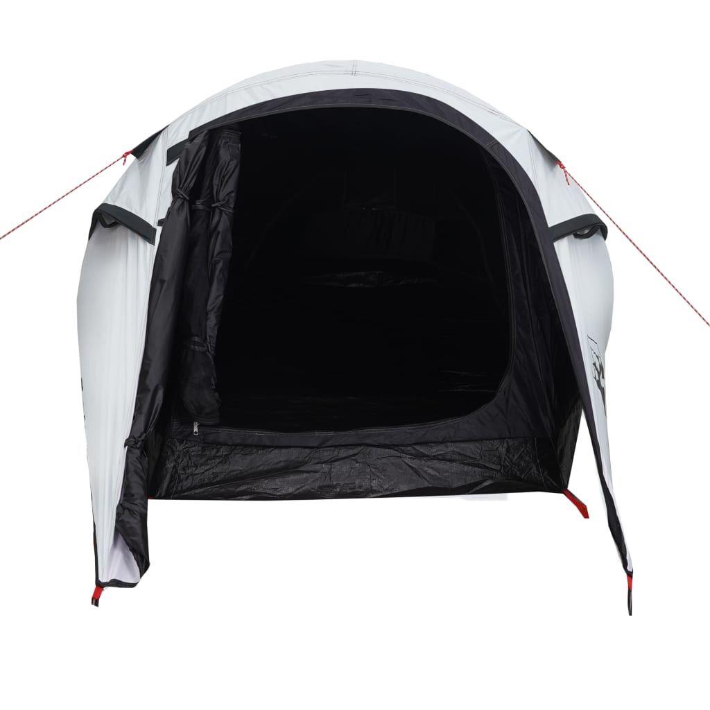 vidaXL Camping Tent Tunnel 3-Person White Blackout Fabric Waterproof