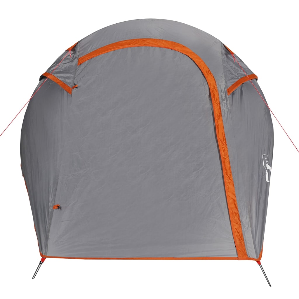 vidaXL Camping Tent Tunnel 2-Person Grey and Orange Waterproof