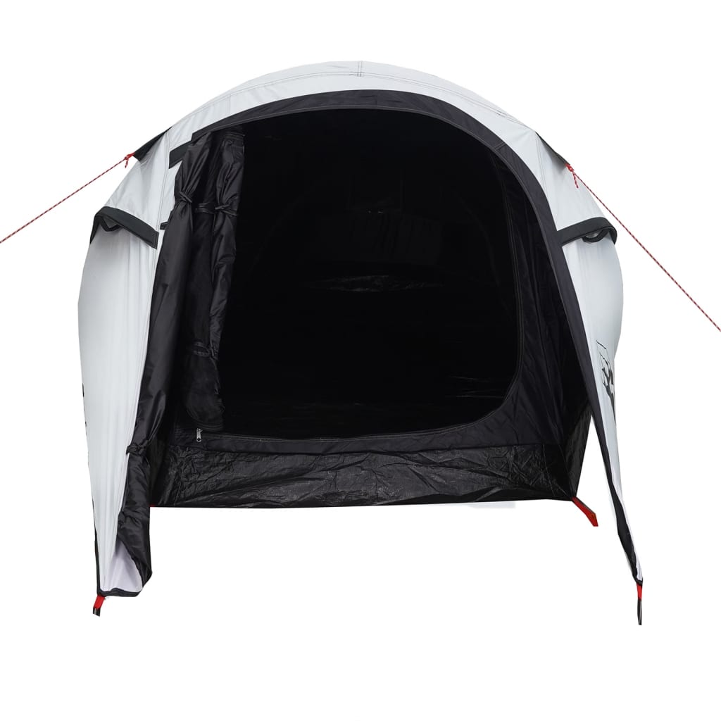 vidaXL Camping Tent Tunnel 2-Person White Blackout Fabric Waterproof