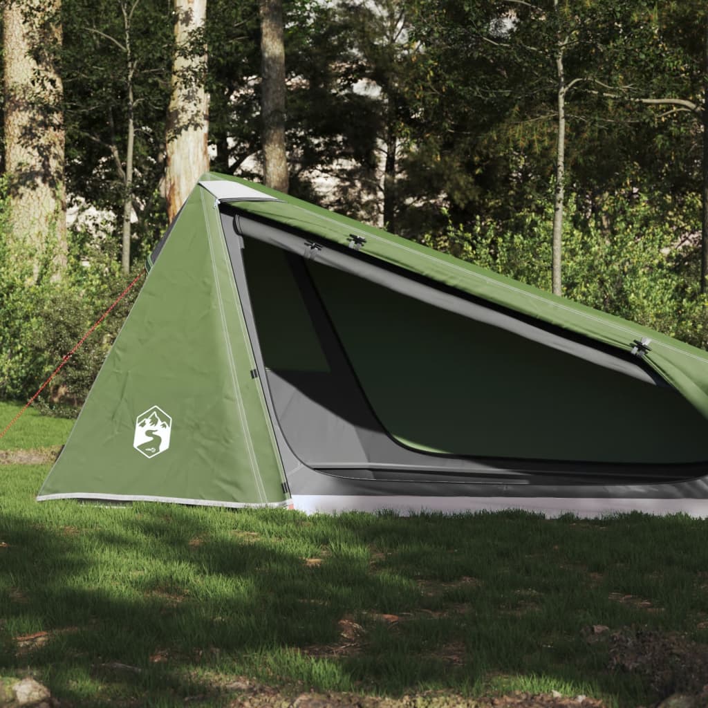 vidaXL Camping Tent Tunnel 1-Person Green Waterproof