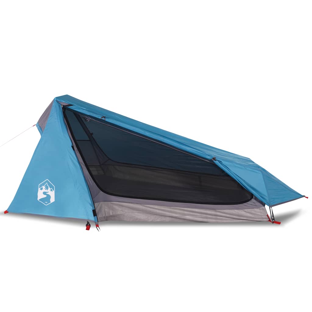 vidaXL Camping Tent Tunnel 1-Person Blue Waterproof