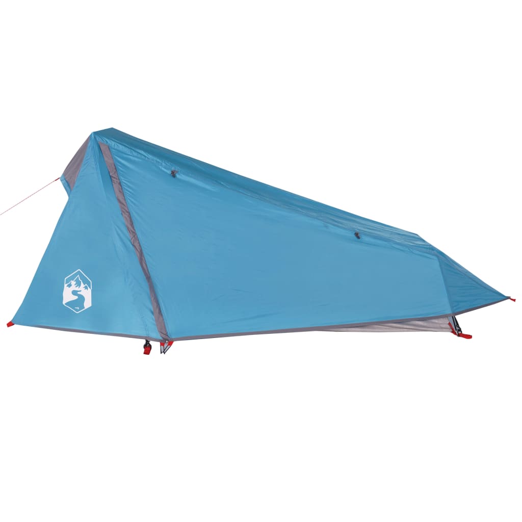 vidaXL Camping Tent Tunnel 1-Person Blue Waterproof