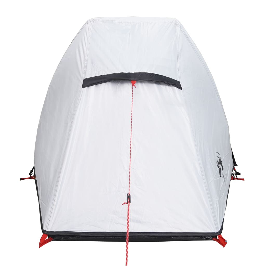 vidaXL Camping Tent Tunnel 1-Person White Blackout Fabric Waterproof