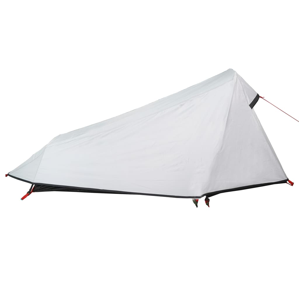 vidaXL Camping Tent Tunnel 1-Person White Blackout Fabric Waterproof