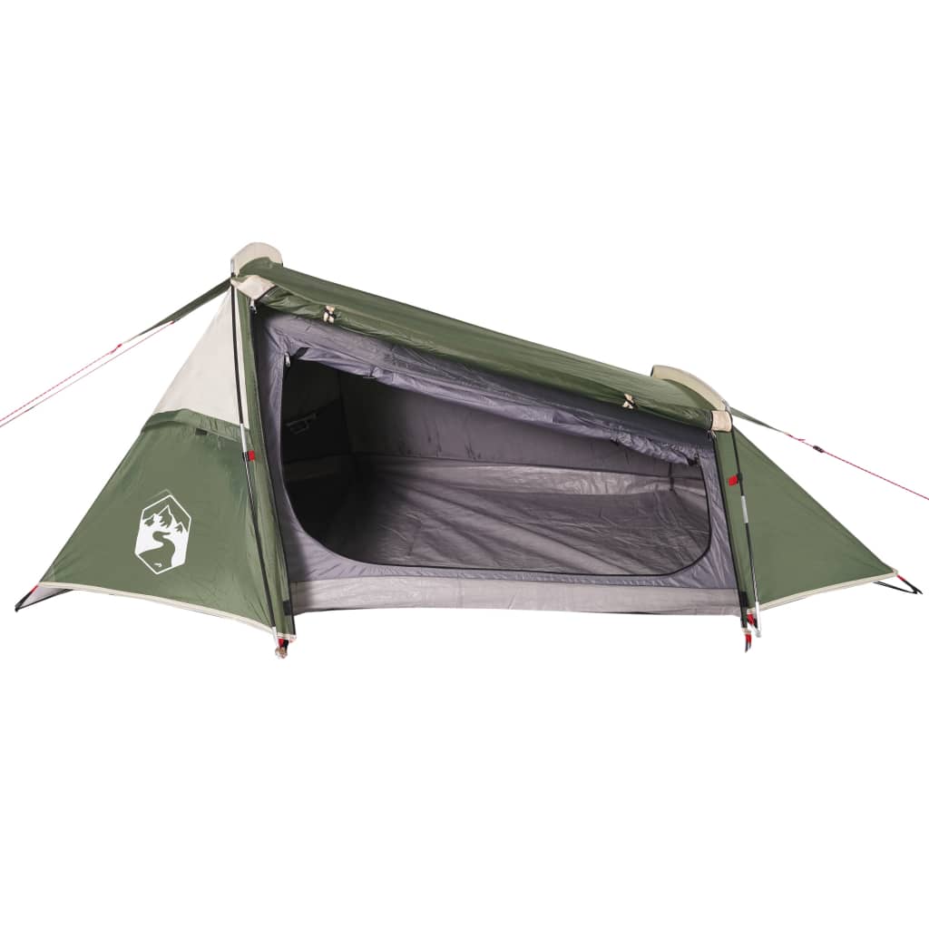 vidaXL Camping Tent Tunnel 2-Person Green Waterproof