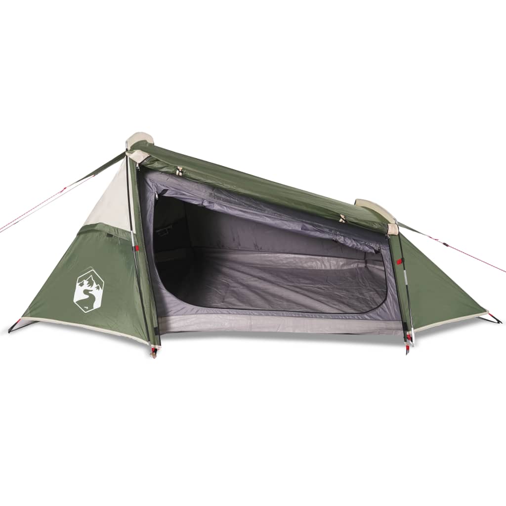 vidaXL Camping Tent Tunnel 2-Person Green Waterproof