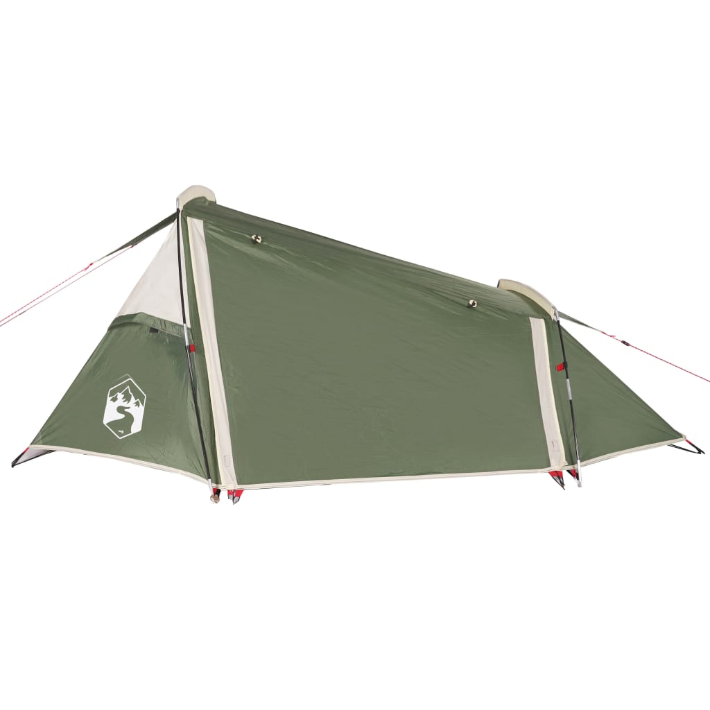 vidaXL Camping Tent Tunnel 2-Person Green Waterproof