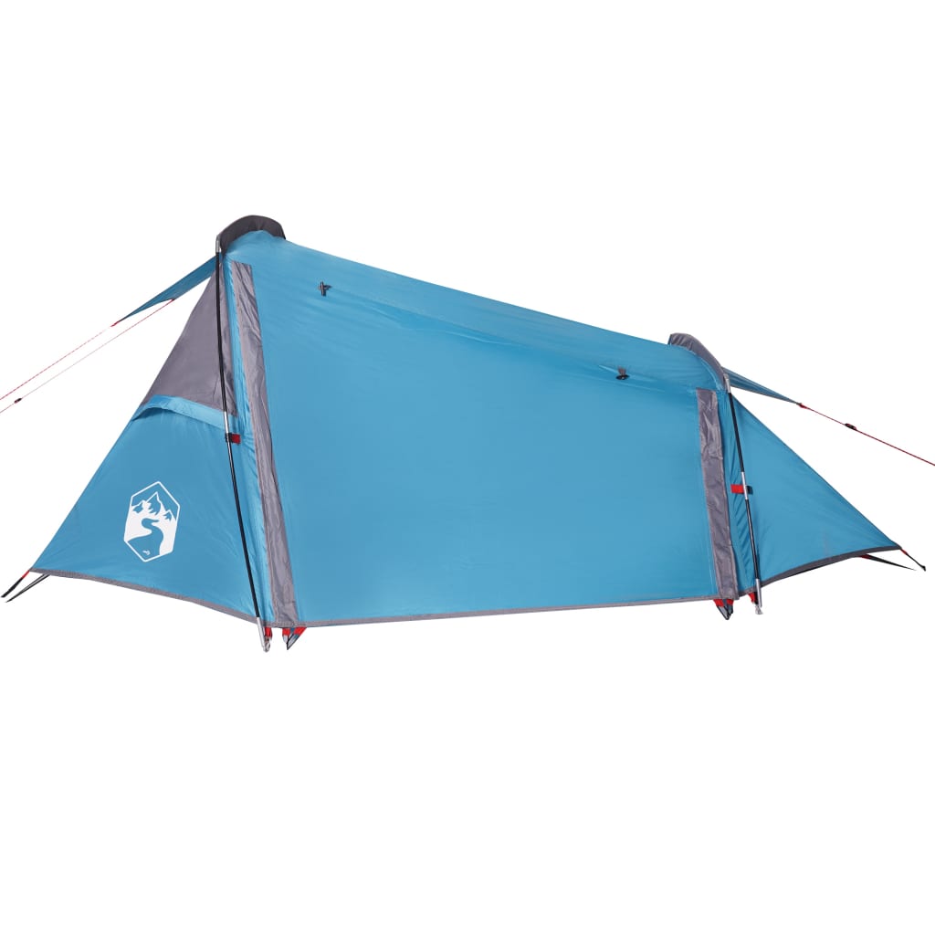 vidaXL Camping Tent Tunnel 2-Person Blue Waterproof